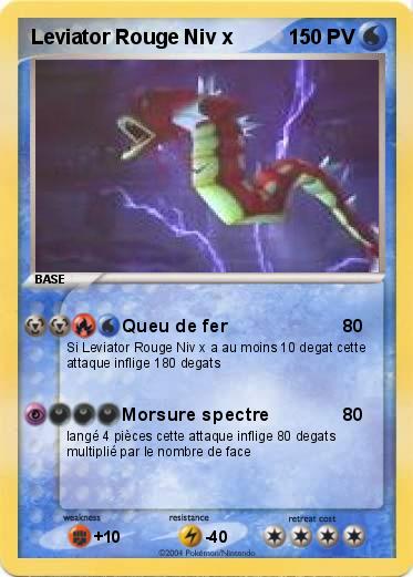 Pokemon Leviator Rouge Niv x                        