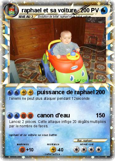 Pokemon raphael et sa voiture