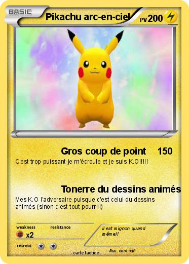 Pokemon Pikachu arc-en-ciel