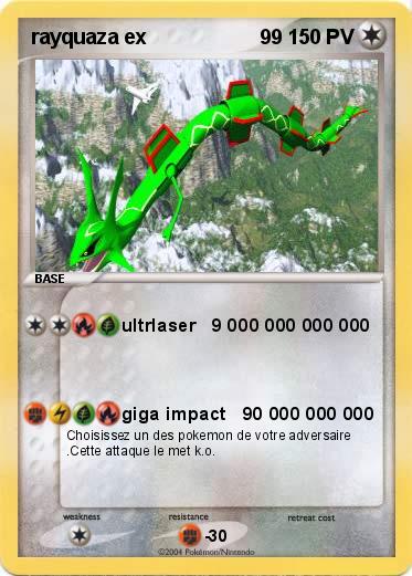 Pokemon rayquaza ex                    99         