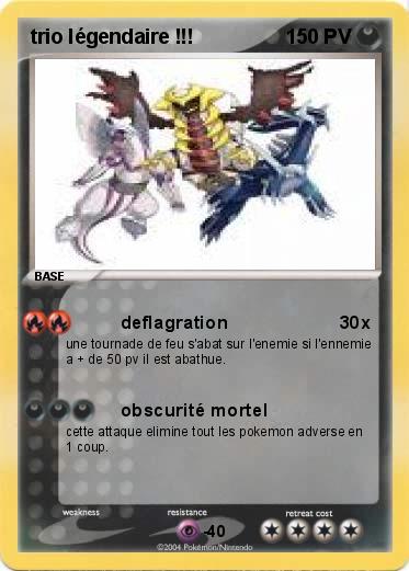 Pokemon trio légendaire !!!