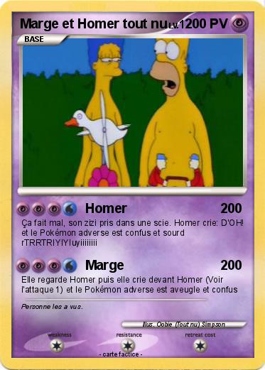 Pokemon Marge et Homer tout nu