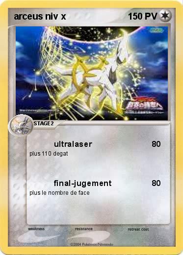 Pokemon arceus niv x