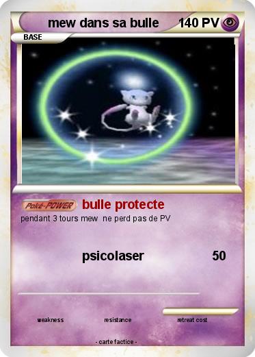 Pokemon mew dans sa bulle