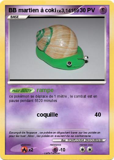 Pokemon BB martien à coki