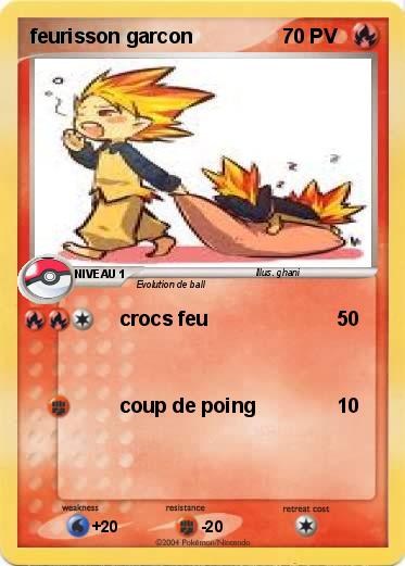 Pokemon feurisson garcon