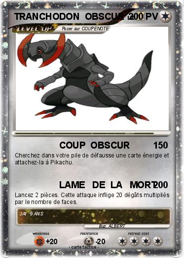 Pokemon TRANCHODON  OBSCUR