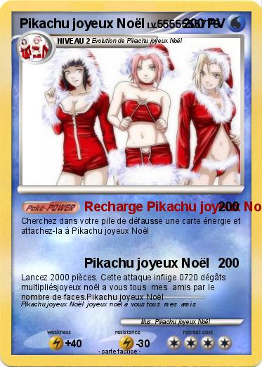 Pokemon Pikachu joyeux Noël