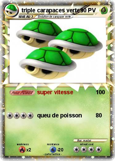 Pokemon triple carapaces vertes