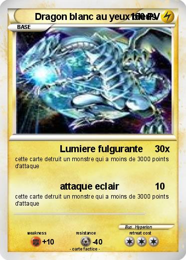 Pokemon Dragon blanc au yeux bleus
