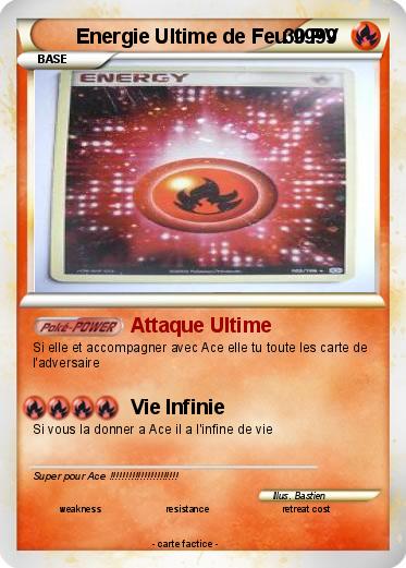 Pokemon Energie Ultime de Feu 9999