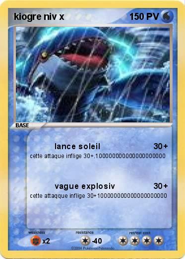 Pokemon kiogre niv x