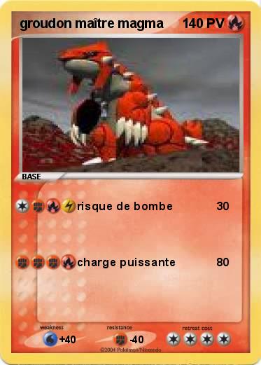 Pokemon groudon maître magma