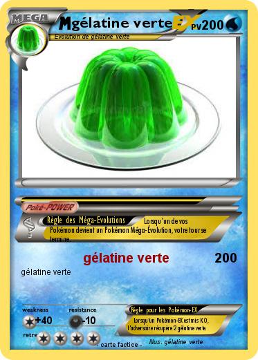 Pokemon gélatine verte