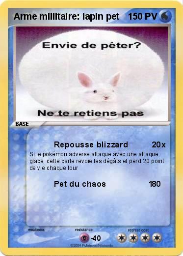 Pokemon Arme millitaire: lapin pet