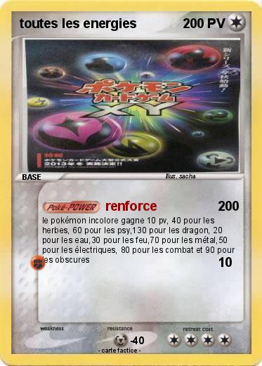 Pokemon toutes les energies