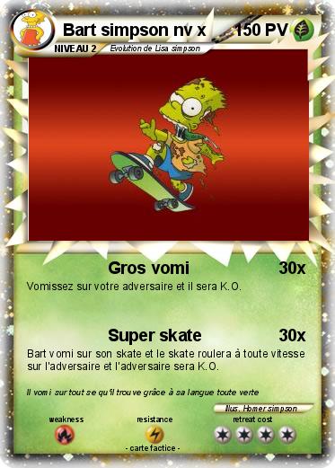 Pokemon Bart simpson nv x