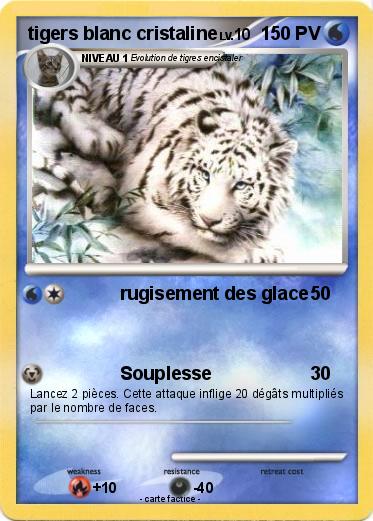 Pokemon tigers blanc cristaline