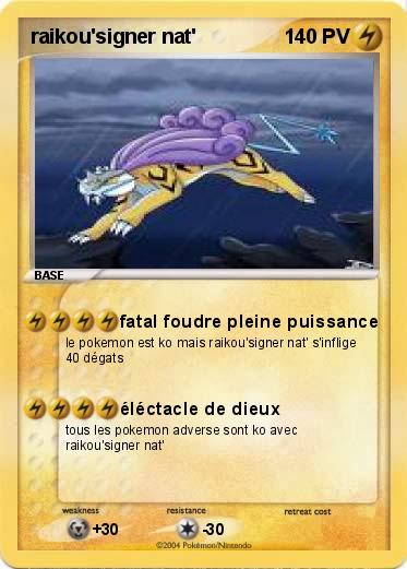 Pokemon raikou'signer nat'