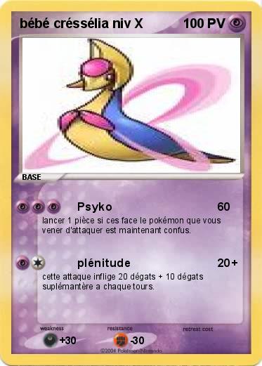 Pokemon bébé créssélia niv X