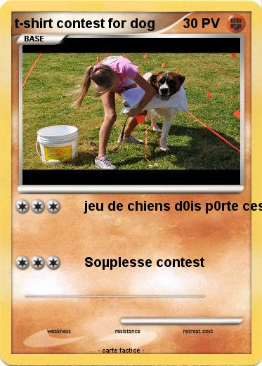 Pokemon t-shirt contest for dog