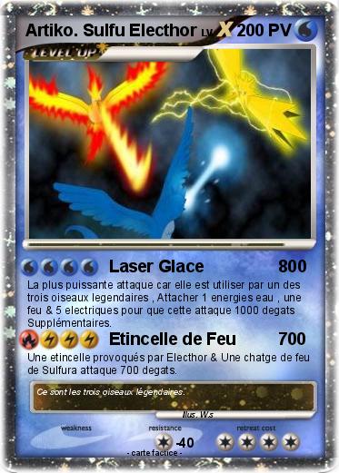 Pokemon Artiko. Sulfu Electhor