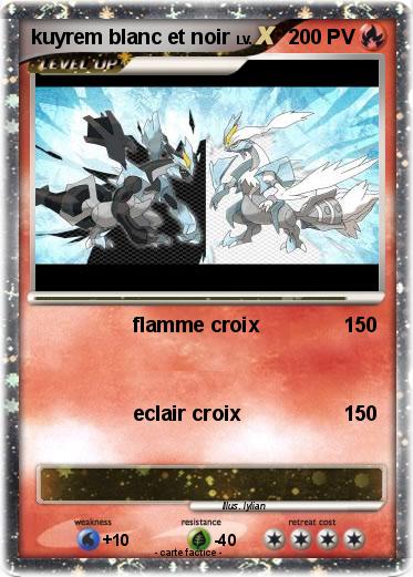 Pokemon kuyrem blanc et noir