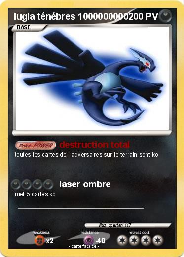 Pokemon lugia ténébres 1000000000