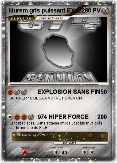 Pokemon kiurem gris puissant EX