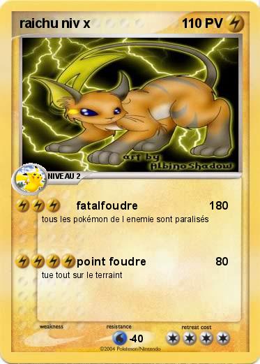 Pokemon raichu niv x