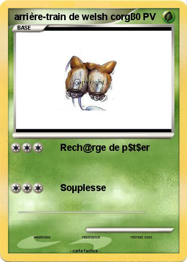 Pokemon arrière-train de welsh corgi