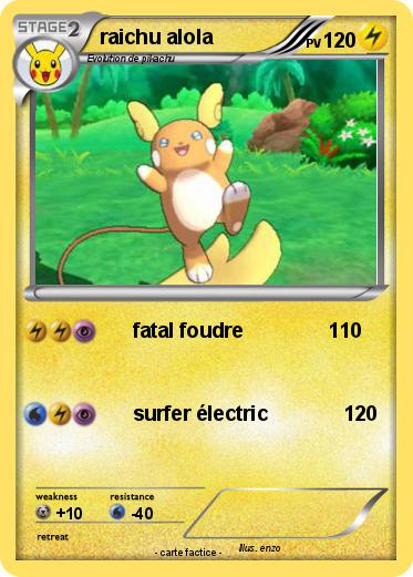 Pokemon raichu alola