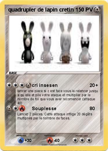 Pokemon quadrupler de lapin cretin