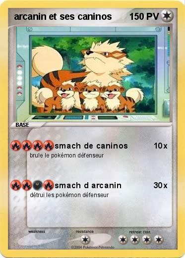 Pokemon arcanin et ses caninos