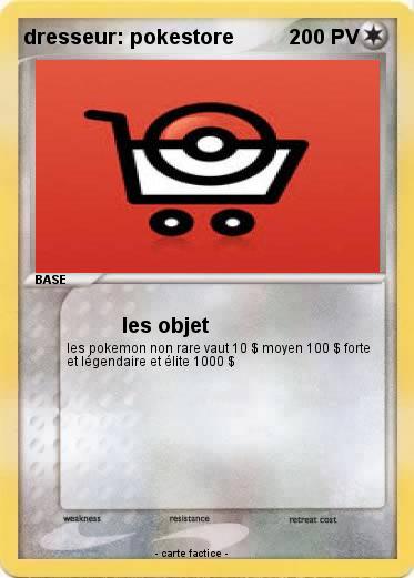 Pokemon dresseur: pokestore