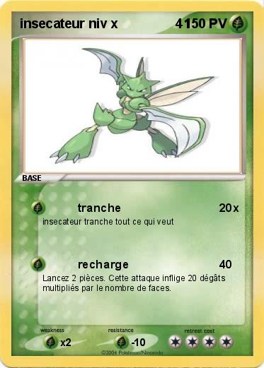Pokemon insecateur niv x                41