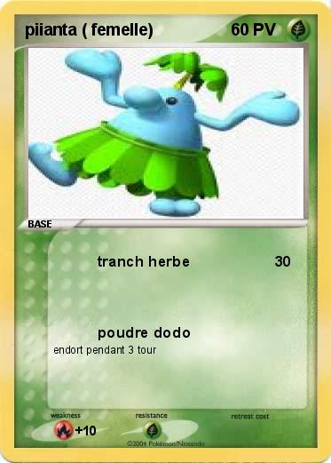 Pokemon piianta ( femelle)