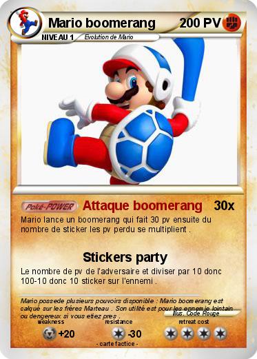 Pokemon Mario boomerang