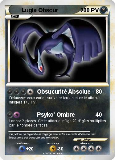 Pokemon Lugia Obscur
