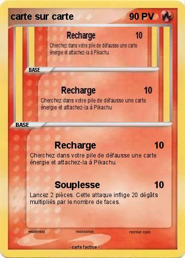 Pokemon carte sur carte