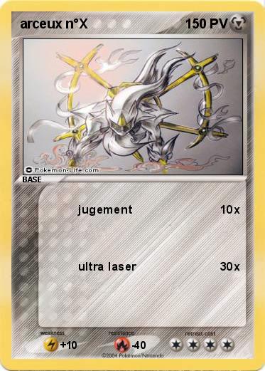 Pokemon arceux n°X