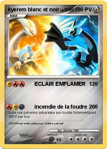 Pokemon kyerem blanc et noir