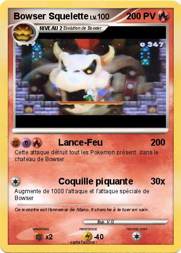 Pokemon Bowser Squelette