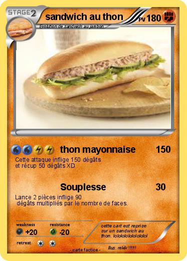 Pokemon sandwich au thon