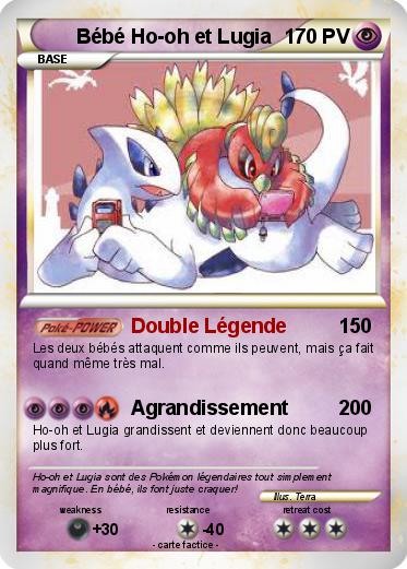Pokemon Bébé Ho-oh et Lugia