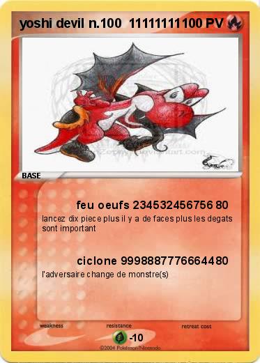 Pokemon yoshi devil n.100  11111111