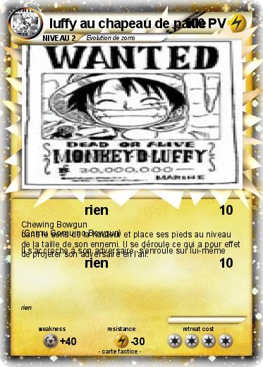 Pokemon luffy au chapeau de paille
