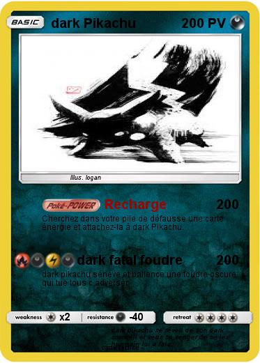 Pokemon dark Pikachu