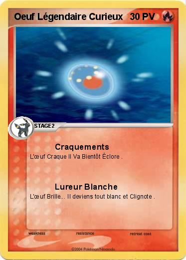 Pokemon Oeuf Légendaire Curieux 