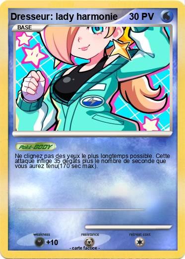 Pokemon Dresseur: lady harmonie